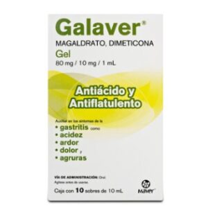 Galaver alivia y previene la gastritis 10MG / 10 Sorbes